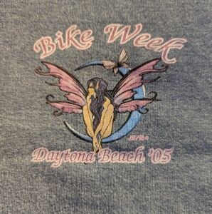 Vintage Daytona Bike Week 2005 🦋 Fairy 🌙 Spaghetti Strap Tank Top Size Small